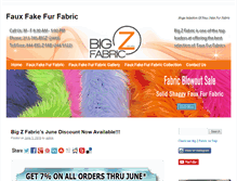 Tablet Screenshot of fauxfakefurfabric.com